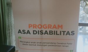 Standing Banner Kegiatan Asa Disabilitas Zakat Sukses dan PPDI Depok