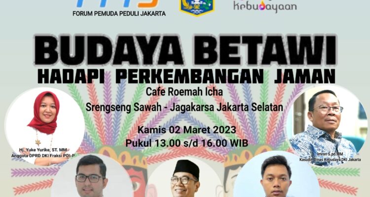 Flyer Kegiatan Diskusi Budaya Betawi Hadapi Tantangan Zaman