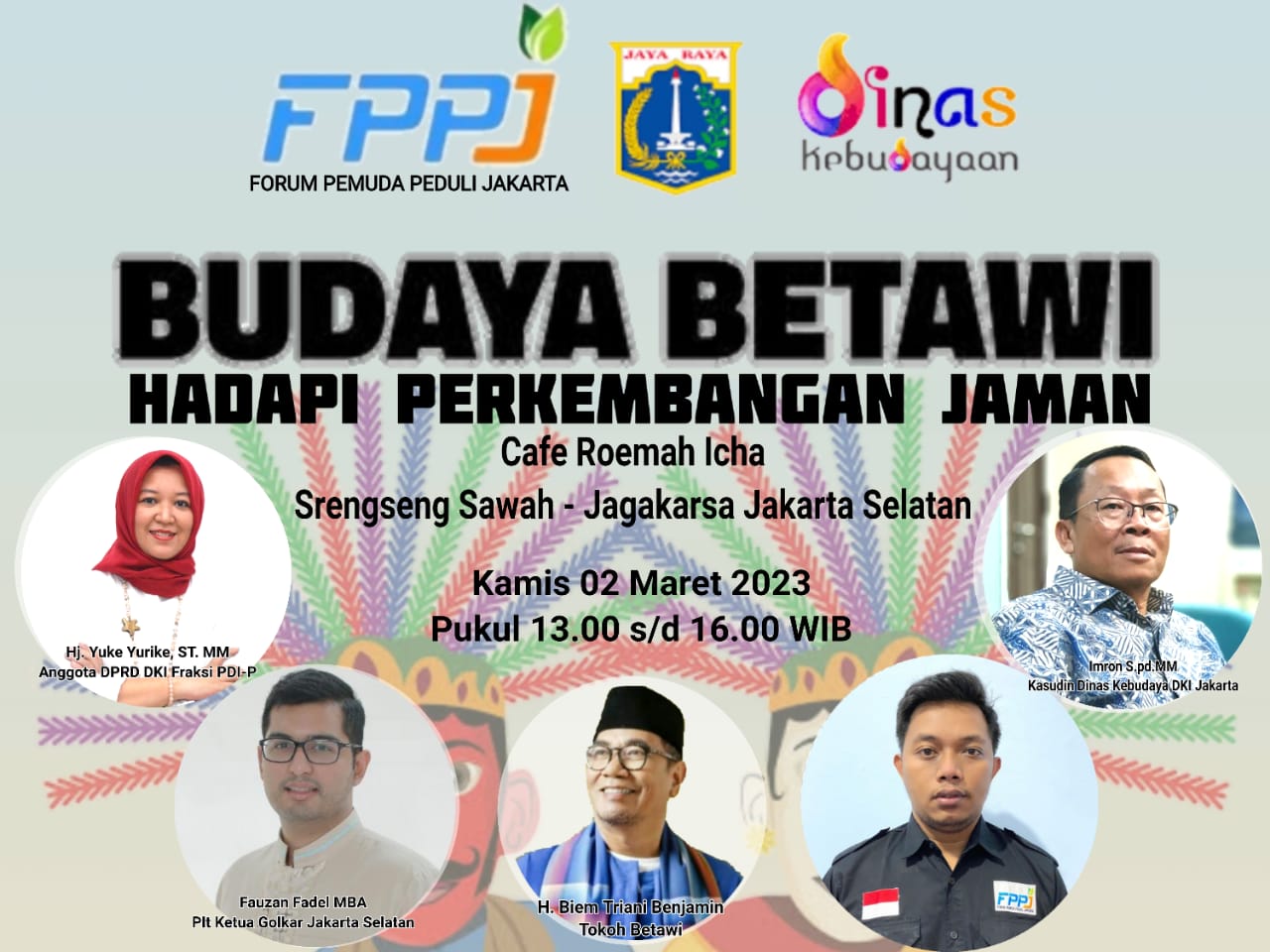 Flyer Kegiatan Diskusi Budaya Betawi Hadapi Tantangan Zaman