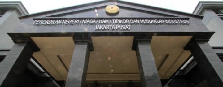 Tampak depan Gedung Pengadilan Negeri Jakarta Pusat