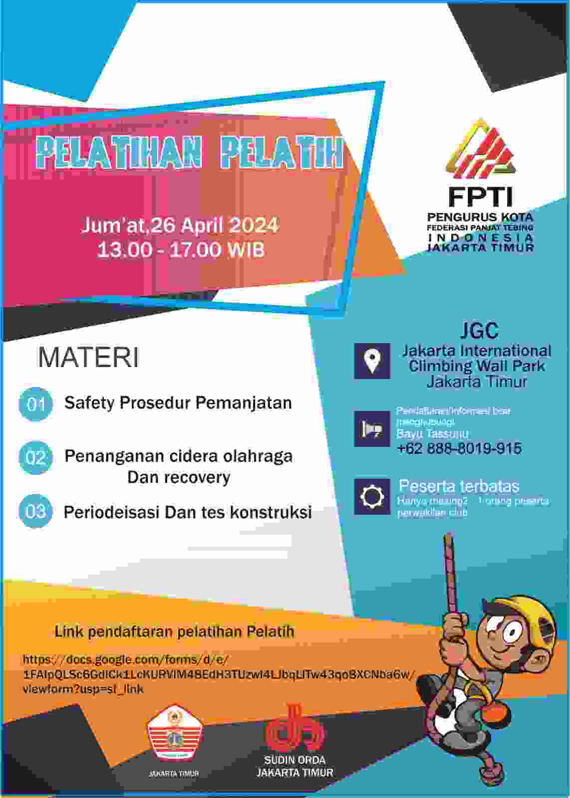 Flyer Kegiatan Pelatihan Pelatih FPTI Jakarta Timur