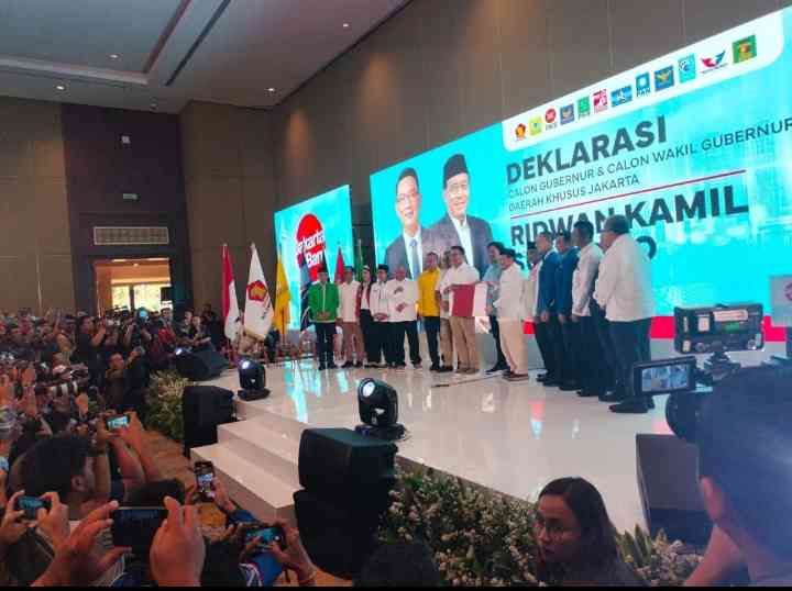 Deklarasi Dukungan 12 Partai Politik Pasangan Ridwan Kamil & Suswono Pilkada DKI Jakarta