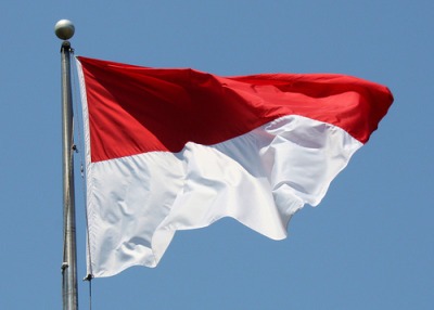 Ilustrasi Bendera Merah Putih Berkibar