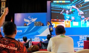 Pertandingan Penyisihan Grup E-Football Tuna Daksa Pekan Paralimpiade Nasional (PEPARNAS) XVII di Adhiwangsa Hotel