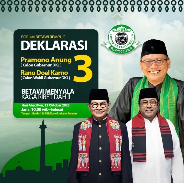 Flyer Deklarasi Dukungan Forum Betaei Rempug (FBR)