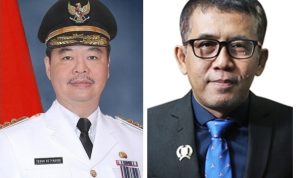 Pj Gubenur DKI Jakarta Teguh Setyabudi (Kiri) Mujiono Sekertaris Komisi A (Kanan)