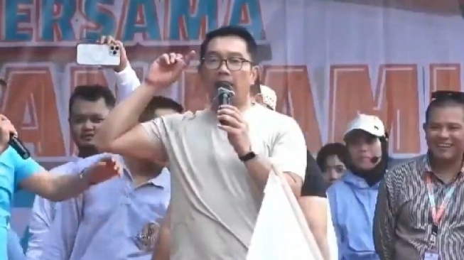 Tangkapan Layar Video Kampanye Cagub Jakarta Ridwan Kamil (RK) menuai sorotan Karena Dinilai Melecehkan Janda.