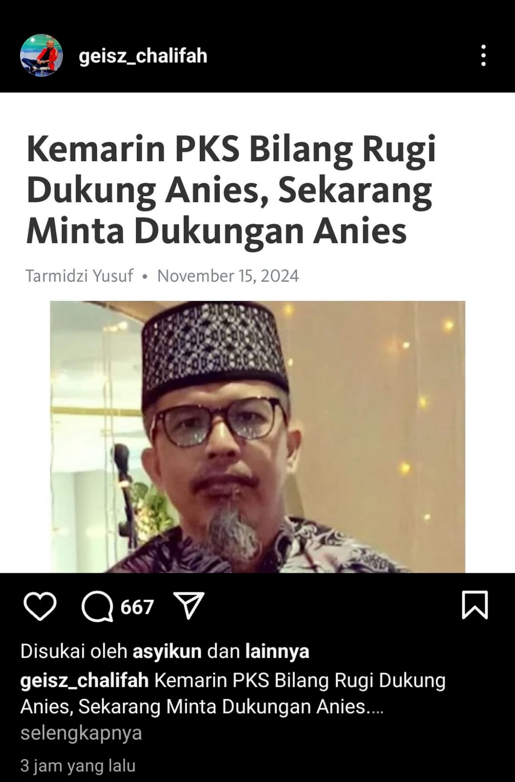 Tangkapan Layar IG Geisz Chalifah