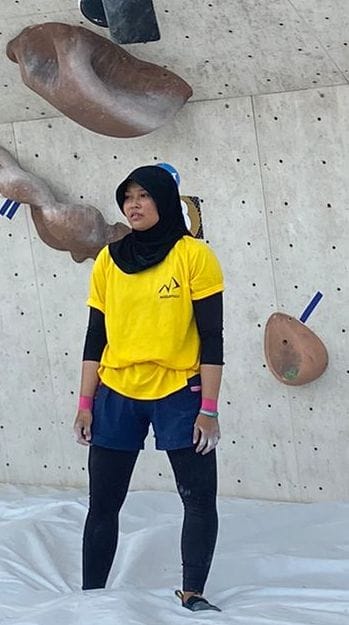 Aisyah Khairatun Hisam Atlet Paraclimbing FPTI Jakarta Timur