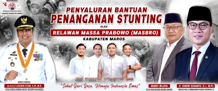 Flyer Kegiatan Pencegahan Stunting Relawan (MassBro) Kab. Maros, Sulsel